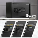 Electronic Safe Locker 23S 25L Blue LED Interior, Digital Lock, Battery Backup | EnvMart