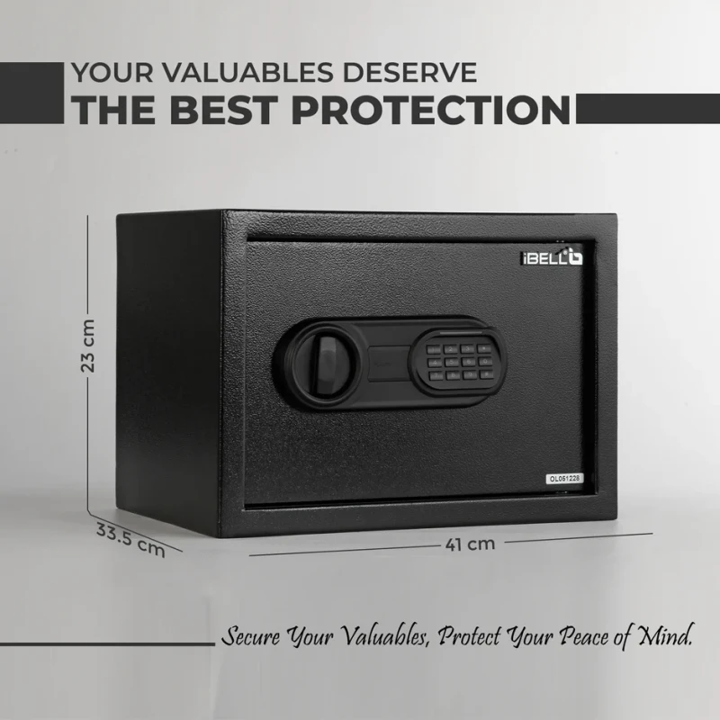 Electronic Safe Locker 23S 25L Blue LED Interior, Digital Lock, Battery Backup | EnvMart