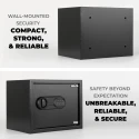 Electronic Safe Locker 30S 26.9L Storage Digital Lock Blue LED | EnvMart