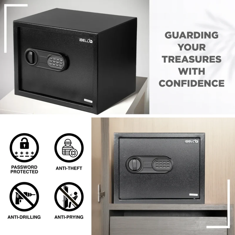 Electronic Safe Locker 30S 26.9L Storage Digital Lock Blue LED | EnvMart