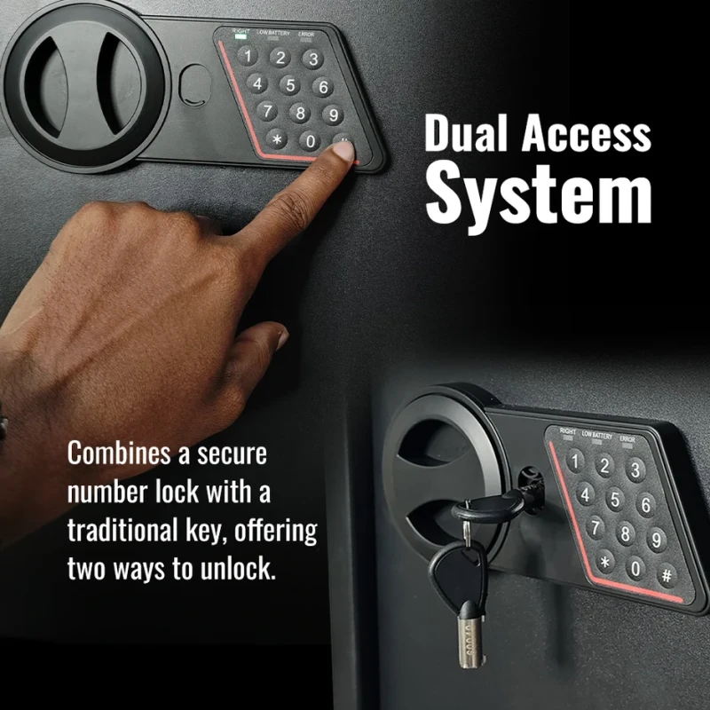 Electronic Safe Locker 20B, 8.5L Digital Knob Security Box with LED | EnvMart