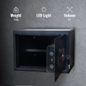 Electronic Safe Locker 25B, 16.4L, Steel, LED Light, External Battery | EnvMart