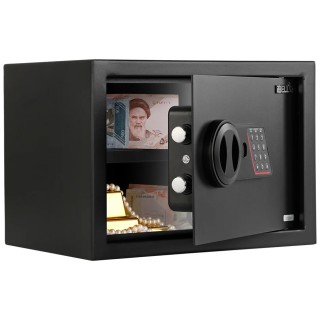 Electronic Safe Locker 25B, 16.4L, Steel, LED Light, External Battery | EnvMart