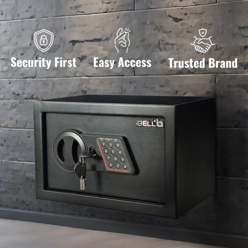Electronic Safe Locker 23B Digital Knob, 25L Storage, LED Lighting, Emergency Key | EnvMart