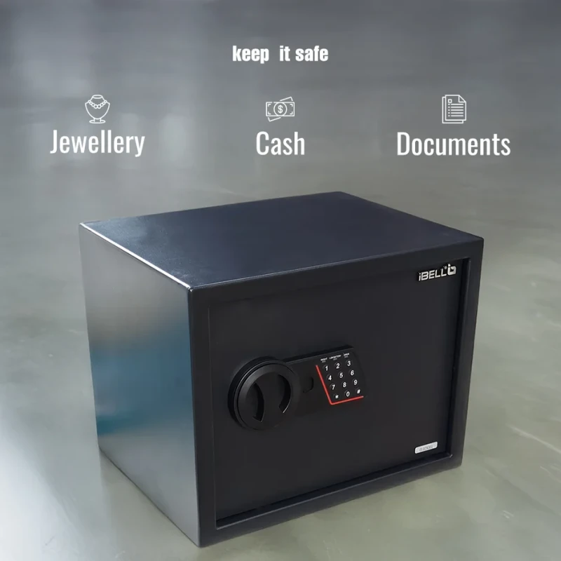 Electronic Safe Locker 30B, 26.9L Capacity, Digital Knob, Steel, LED Lighting | EnvMart