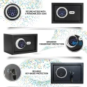 Electronic Safe Locker 20F Biometric, 8.5L, LED, Key Override | EnvMart