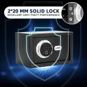 Electronic Safe Locker 20F Biometric, 8.5L, LED, Key Override | EnvMart