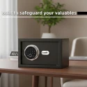 Electronic Safe Locker 20F Biometric, 8.5L, LED, Key Override | EnvMart