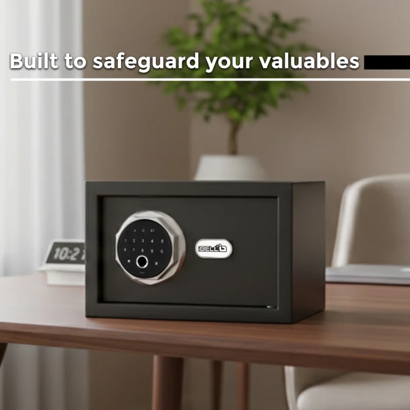 Electronic Safe Locker 20F Biometric, 8.5L, LED, Key Override | EnvMart