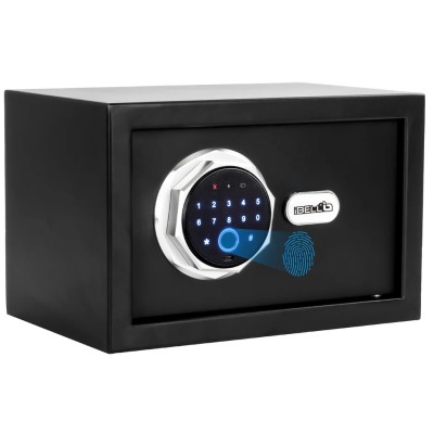 Electronic Safe Locker 20F Biometric, 8.5L, LED, Key Override | EnvMart