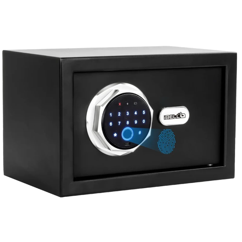 Electronic Safe Locker 20F Biometric, 8.5L, LED, Key Override | EnvMart