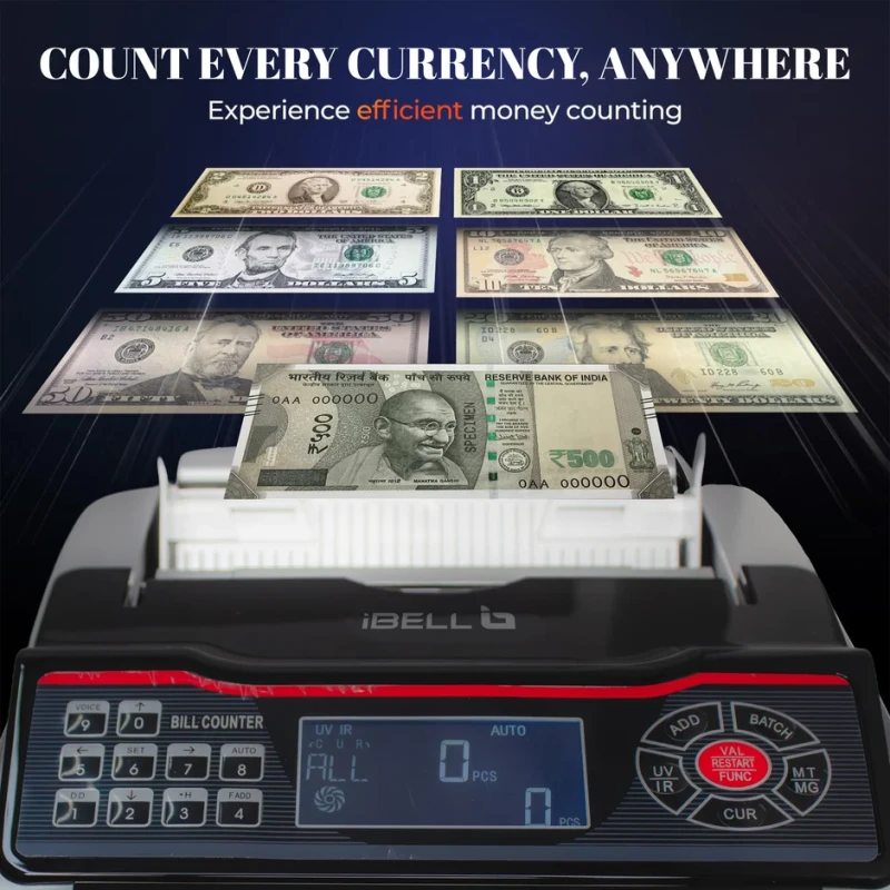 IBL CM13-LA High-Speed Money Counter with UV, MG, IR, MT Detection & Batch Function | EnvMart