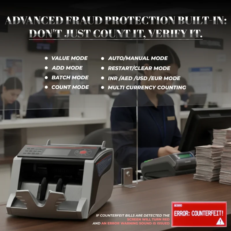 IBL CM13-LA High-Speed Money Counter with UV, MG, IR, MT Detection & Batch Function | EnvMart