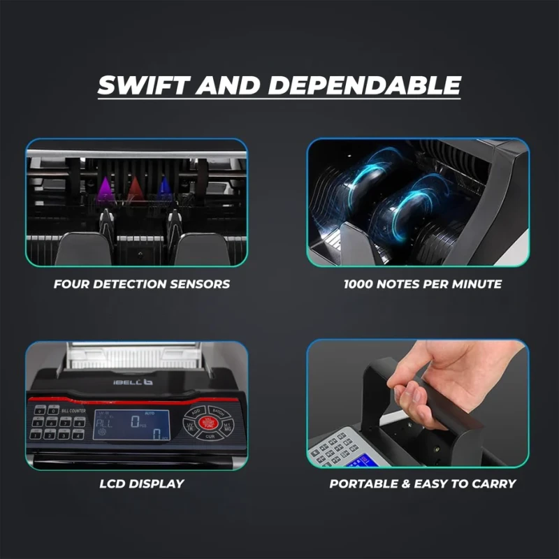 IBL CM13-LA High-Speed Money Counter with UV, MG, IR, MT Detection & Batch Function | EnvMart