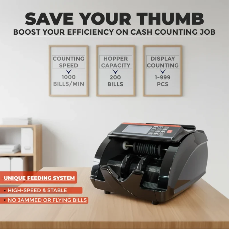 IBL CM13-LB High-Speed Money Counter with Advanced Detection, Batch & Multi-Currency | EnvMart