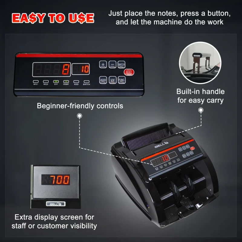 IBL CM13-LE High-Speed Money Counter with Advanced UV MG IR MT Detection | EnvMart