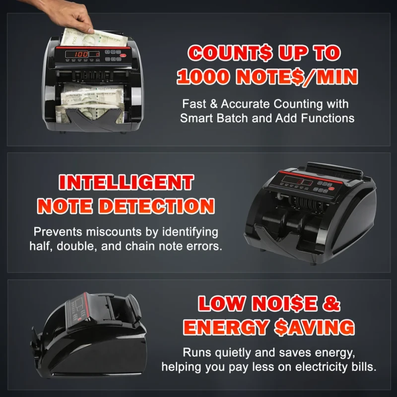 IBL CM13-LE High-Speed Money Counter with Advanced UV MG IR MT Detection | EnvMart