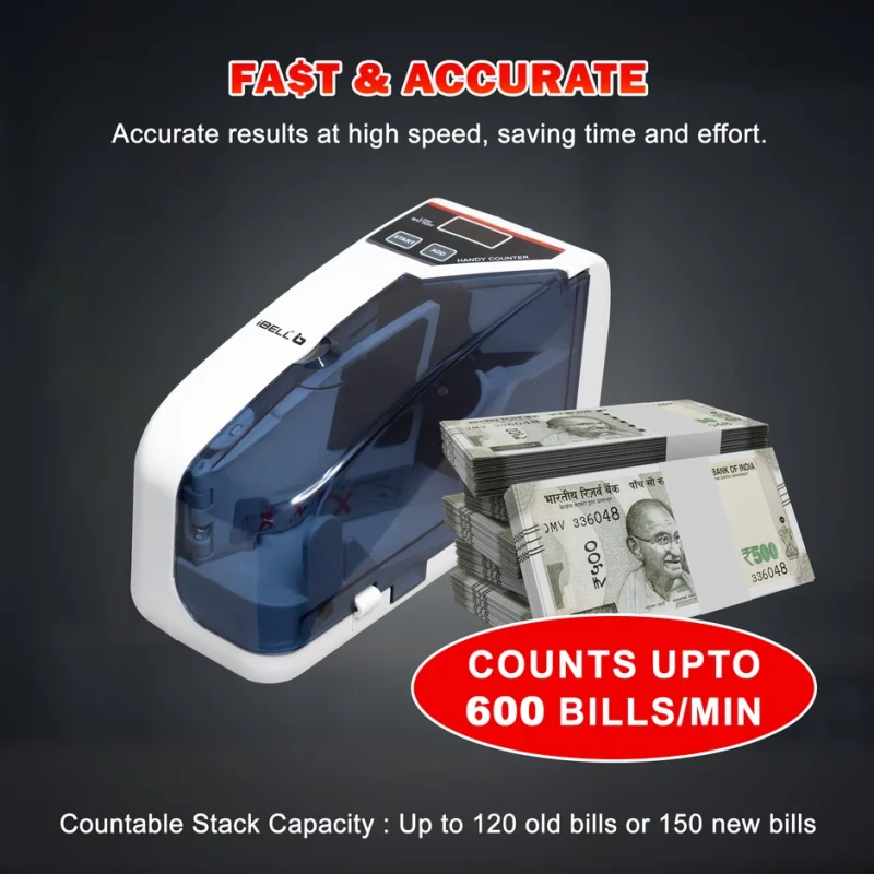 CM13-MI Mini Money Counter Machine, High-Speed, Portable, LED Display | EnvMart