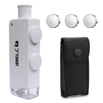 iBELL IBL-ML16-20 Mini Pocket Microscope 160X–200X LED, ABS Body | EnvMart