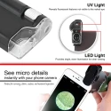 iBELL ML60-10 Mini Pocket Microscope 60X–100X Adjustable Magnification, Optical Glass, LED Light | EnvMart