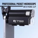 iBELL ML60-10 Mini Pocket Microscope 60X–100X Adjustable Magnification, Optical Glass, LED Light | EnvMart
