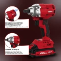 Brushless Cordless Impact Wrench 20V 300Nm 2Ah Battery Charger | EnvMart