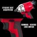 Brushless Cordless Impact Wrench 20V 300Nm 2Ah Battery Charger | EnvMart