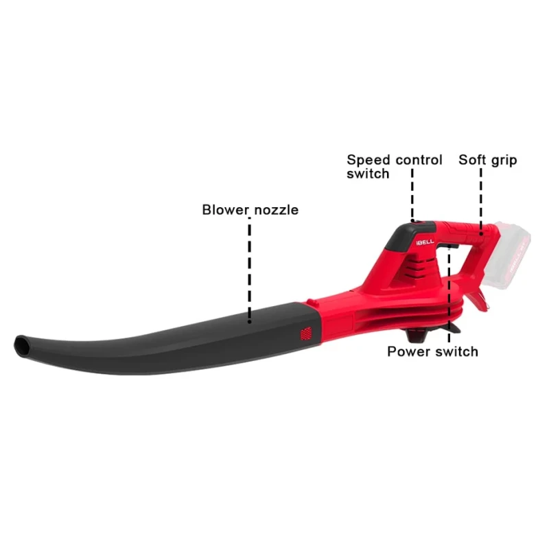 Cordless Leaf Blower 20V DC Brushed Motor 280W 2.8 m³/min 6-Speed Settings | EnvMart