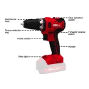 Brushless Cordless Impact Drill, 20V DC, Dual Speed, 38Nm Torque, 10mm Chuck | EnvMart