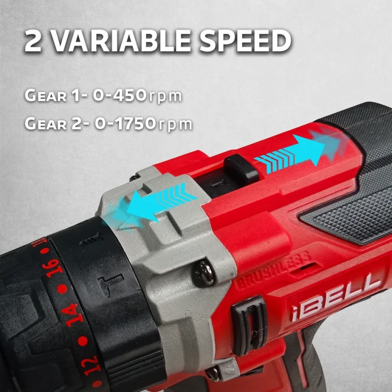 OPS BD20-80 Cordless Brushless Impact Drill 20V DC 80Nm Aluminum Chuck 13mm | EnvMart