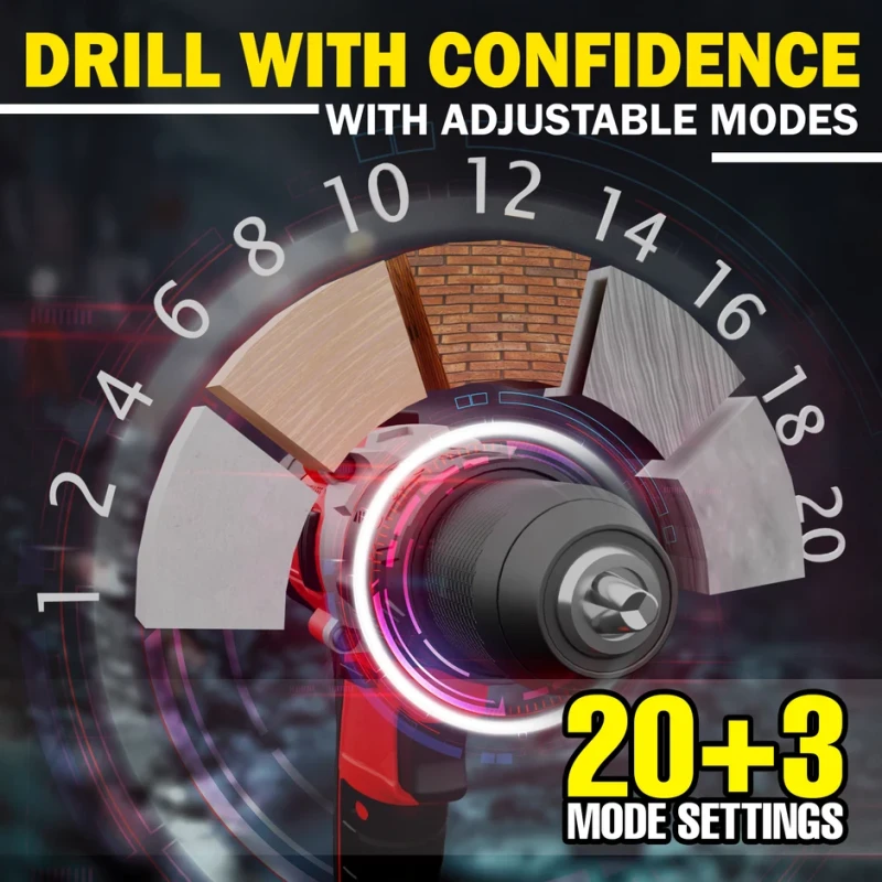 OPS Brushless Cordless Impact Drill 20V DC 2.0Ah Li-Ion 80Nm | Industrial Power Tool | EnvMart