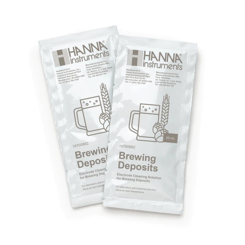 Hanna Instruments Electrode Cleaning Solution for Beer and Wort HI700682P, 25 x 20 mL Sachets
