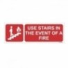 Stairs In The Event of a Fire Sign
