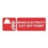 Mains Electricity cut off Point Sign