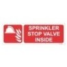 Sprinkler Stop Valve Inside Sign for Industrial Usage