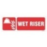 Wet Riser Sign 3 mm Foam Sheet With UV Lamination
