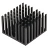AAVID THERMALLOY Universal Square Aluminium Heatsink, 18 mm Height, 27 mm x 27 mm, Black Anodised, Tape Mounting 306218