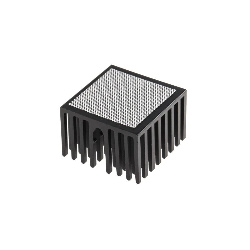 AAVID THERMALLOY Universal Square Aluminium Heatsink, 18 mm Height, 27 mm x 27 mm, Black Anodised, Tape Mounting 306218