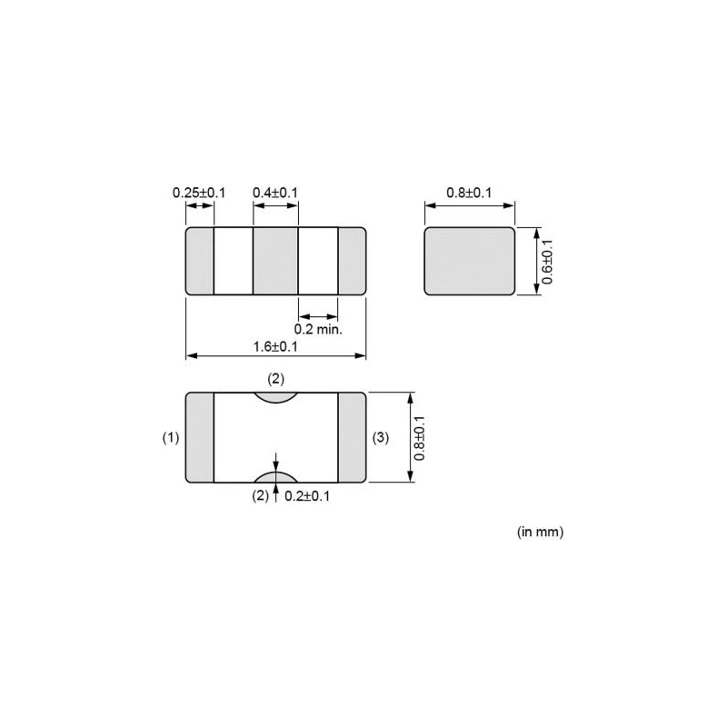 Murata Signal Filter 22nF 16V DC Surface Mount 0603 SMD Three-Terminal EMI Removal NFM18CC