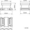 Murata LQH Series 1812 Unshielded Wirewound Surface Mount Inductor, Ferrite Core, 2.2 mH ±5 %, 30 mA, LQH43NN222J03L