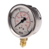 WIKA Pressure Gauge 250 bar, G 1/4 Male, Copper Alloy, Bottom Entry, Stainless Steel, 63mm Dial 9626951
