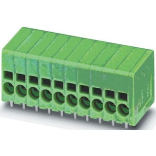 Phoenix Contact SPT 1.5/5-H-3.5 PCB Terminal Block, 5 Contacts, 3.5 mm Pitch, Straight Wave Soldering Mount, 200V 1990766