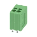 Phoenix Contact SPT 1.5/2-V-3.5 Series PCB Terminal Block, 2 Contacts, 3.5 mm Pitch, Spring Cage, Green, 1990850
