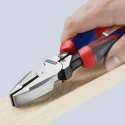 Knipex Combination Plier 240mm, VDE/1000V Approved, Chrome Finish, Serrated Jaw, Vanadium Electric Steel 09 02 240 RS