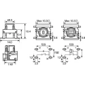 MEC  IP67 White Tactile Switch Push Button, SPNO, Surface Mount, Momentary, 50mA, 24V DC