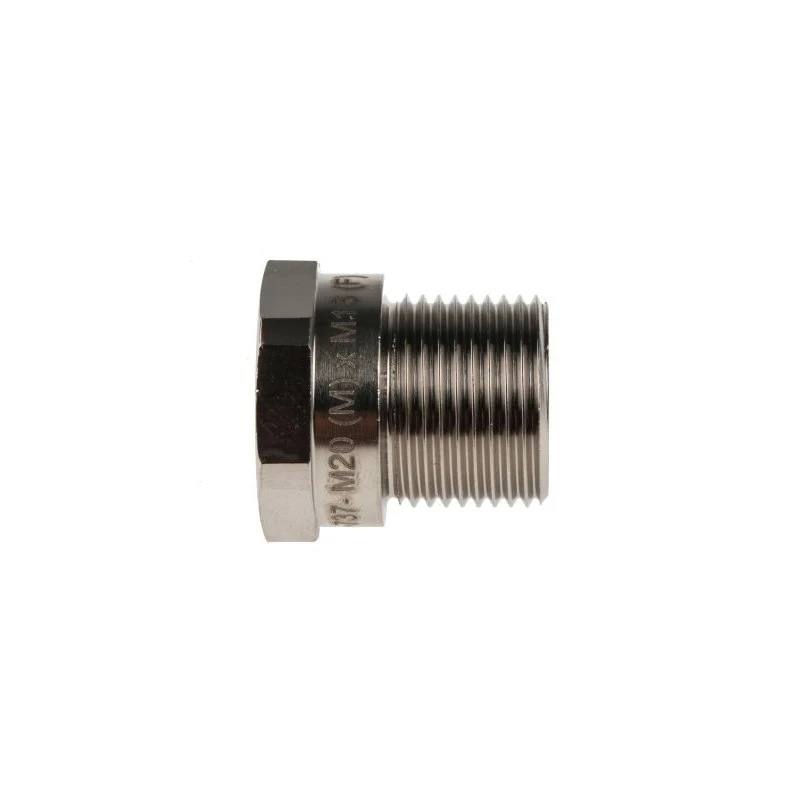 RS PRO Nickel-Plated Brass Conduit Fitting, 20 mm Nominal Size, M20 to M16 Thread, 127-467