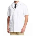 Shakuntla White Cotton Lab Coat Apron XL, Half Sleeve, 100% Cotton, 3 Pockets
