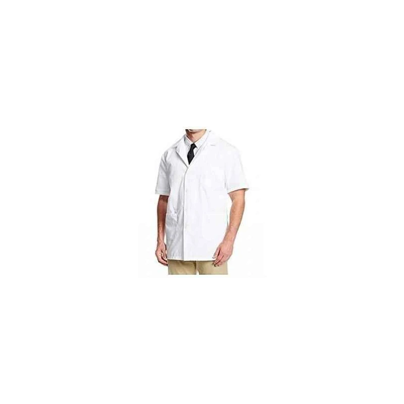 Shakuntla White Cotton Lab Coat Apron XL, Half Sleeve, 100% Cotton, 3 Pockets
