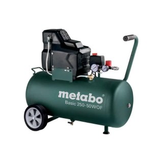 Metabo Basic 250-50 W OF Air Compressor 601535000 1.5 kW 50 L 220-240V, Oil-Free, 2850 RPM, Germany