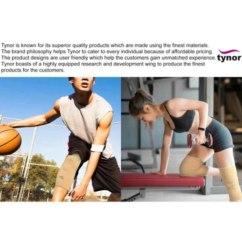 Tynor Knee Cap Pair Medium Size Rubber Spandex Nylon Cotton